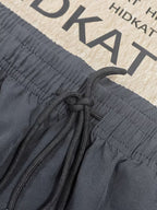 Charcoal Grey Elastic-Waist Cargo Joggers