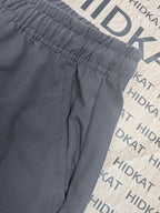 Charcoal Grey Elastic-Waist Cargo Joggers