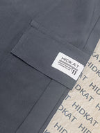 Charcoal Grey Elastic-Waist Cargo Joggers